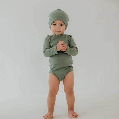 Baby Long-Sleeve Bamboo Onesie | Terracotta