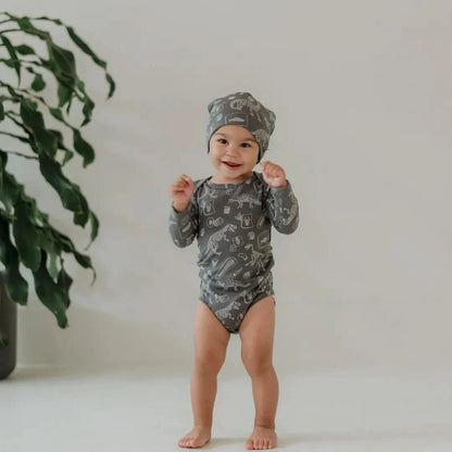 Baby/Kids' Bamboo Beanie | Blue Checkers