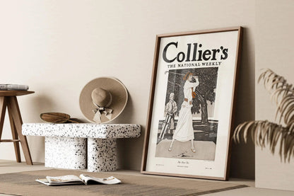 Edward Penfield: Tirage d'art vintage « Femme golfeuse badass » en couverture de magazine