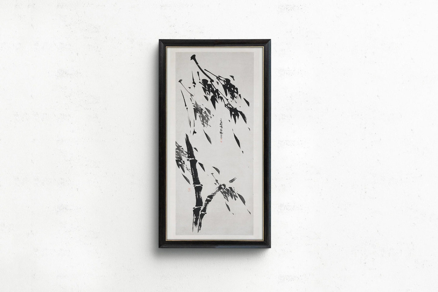 Bamboo in the Wind Giclee Print: Vintage Japanese Asian Art (Framed or Unframed)