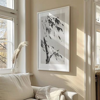 Bamboo in the Wind Giclee Print: Vintage Japanese Asian Art (Framed or Unframed)