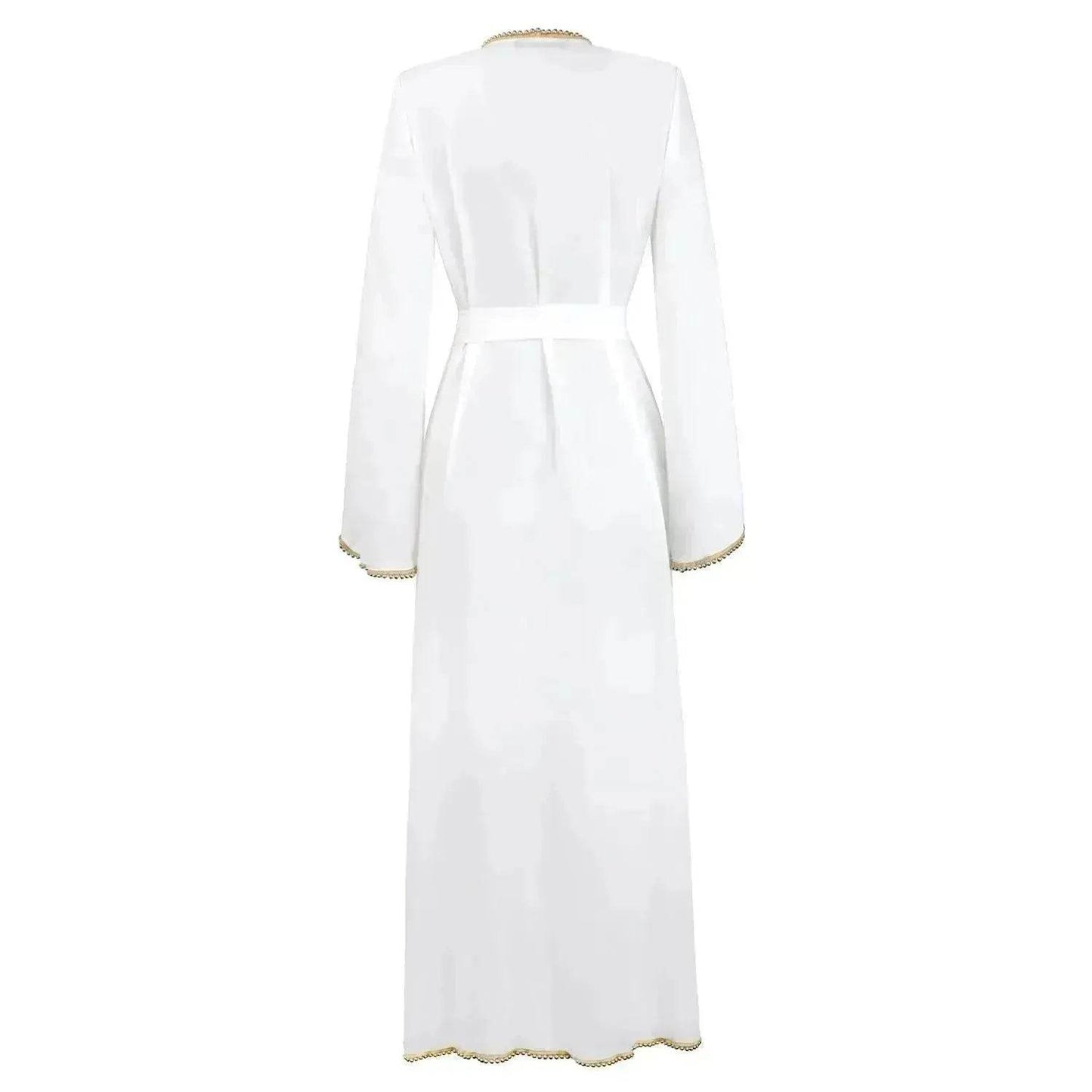 Bandage cardigan robe Arab  dress