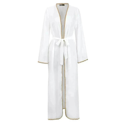 Bandage cardigan robe Arab  dress