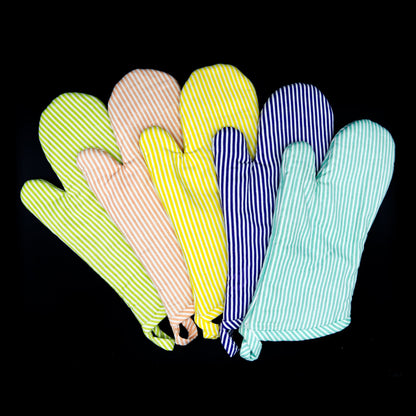 Banker Stripes-Oven Mitt and Pot Holder Set