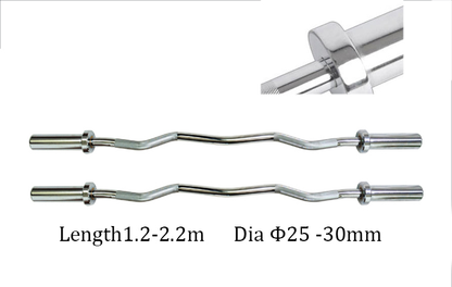 Barres d'haltères olympiques et standard HAJEX 4 pieds, 5 pieds, 6 pieds et 7 pieds