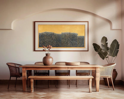 Vintage Barley Field Art Print: 17th Century Panoramic Landscape (2x1)