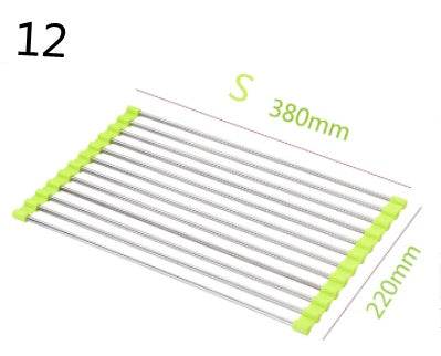 Folding Kitchen Drain Sink Rack Stainless Steel sink caddies