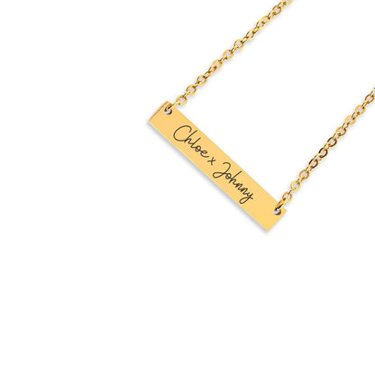 Engravable Horizontal Bar Necklace