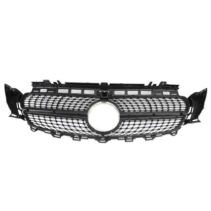 Diamond Silver Edge Front Grille For 2016 To 2019 Mercedes-Benz W213 E300 E400