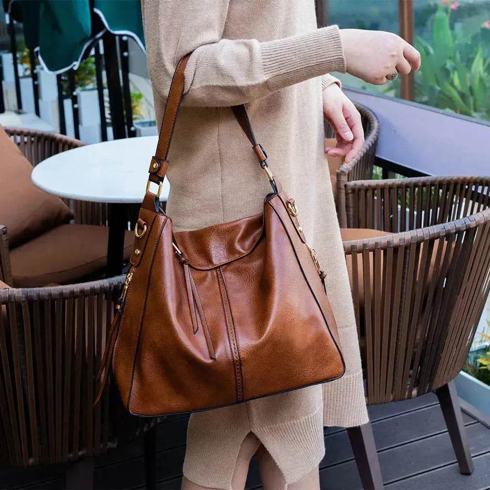 Sacs à main en cuir PU de grande capacité pour femmes, sac à bandoulière tendance pour le travail, sac de courses