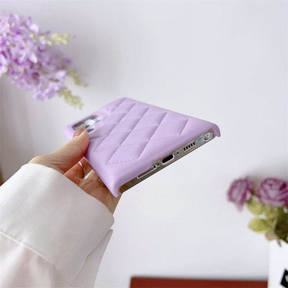 Diamond Plaid Samsung leather Phone case