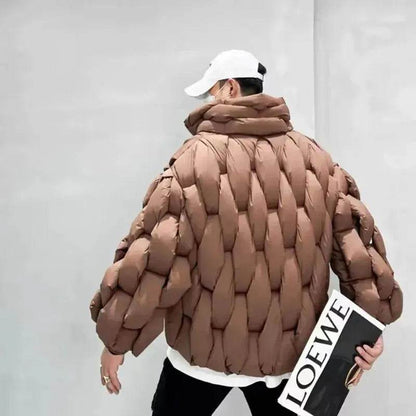 Men's Winter Cotton Thick Warm Puffer Jacket Street Hip pop style