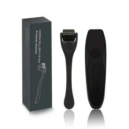 Beard Roller Microneedle Frosted Black Titanium Alloy Needle