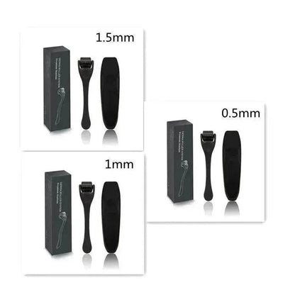 Beard Roller Microneedle Frosted Black Titanium Alloy Needle