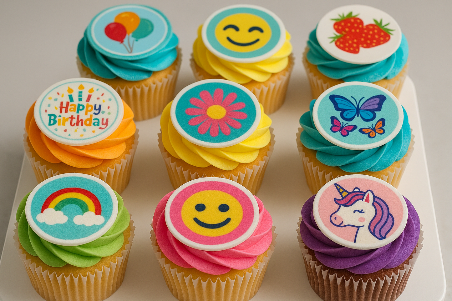 Edible Cupcake Toppers - Custom Cookie Decorations Canada