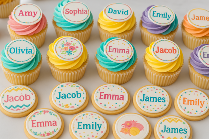 Edible Cupcake Toppers - Custom Cookie Decorations Canada