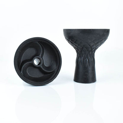 Foyer de chicha en silicone à trois trous, six tours et un trou pour tabac