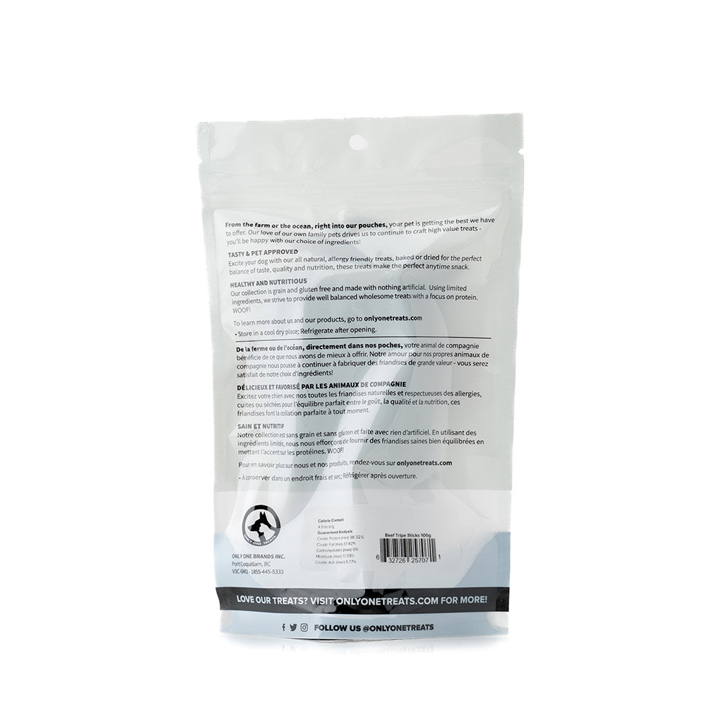 Bâtonnets de tripes de bœuf 85g