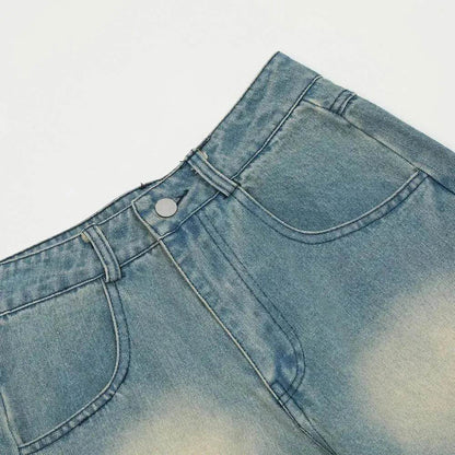 Beggar Ripped Patch Embroidered Letter Jeans