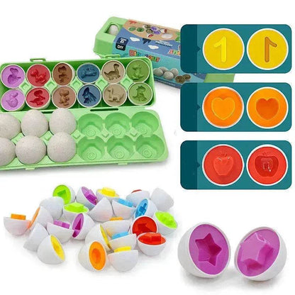 Jouet Éducatif Bébé Apprentissage Smart Egg Jeux Formes Tri Jouets Montessori pour Enfants