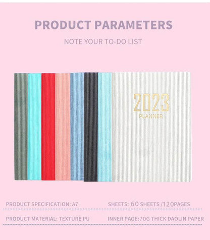 Mini Notebook 365 Days Portable Pocket Notepad Daily Weekly Agenda Planner