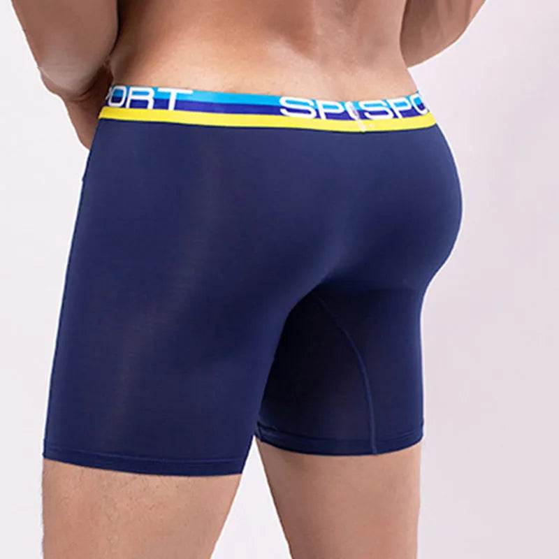 Anti-wear Ice Silk breathable Midway Boxer Beach swimming Underwear