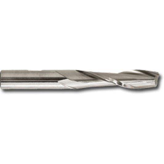 Weldon Shank Long Series End Mill, 7/8" Dia., 2 Flutes, High Speed Cobalt