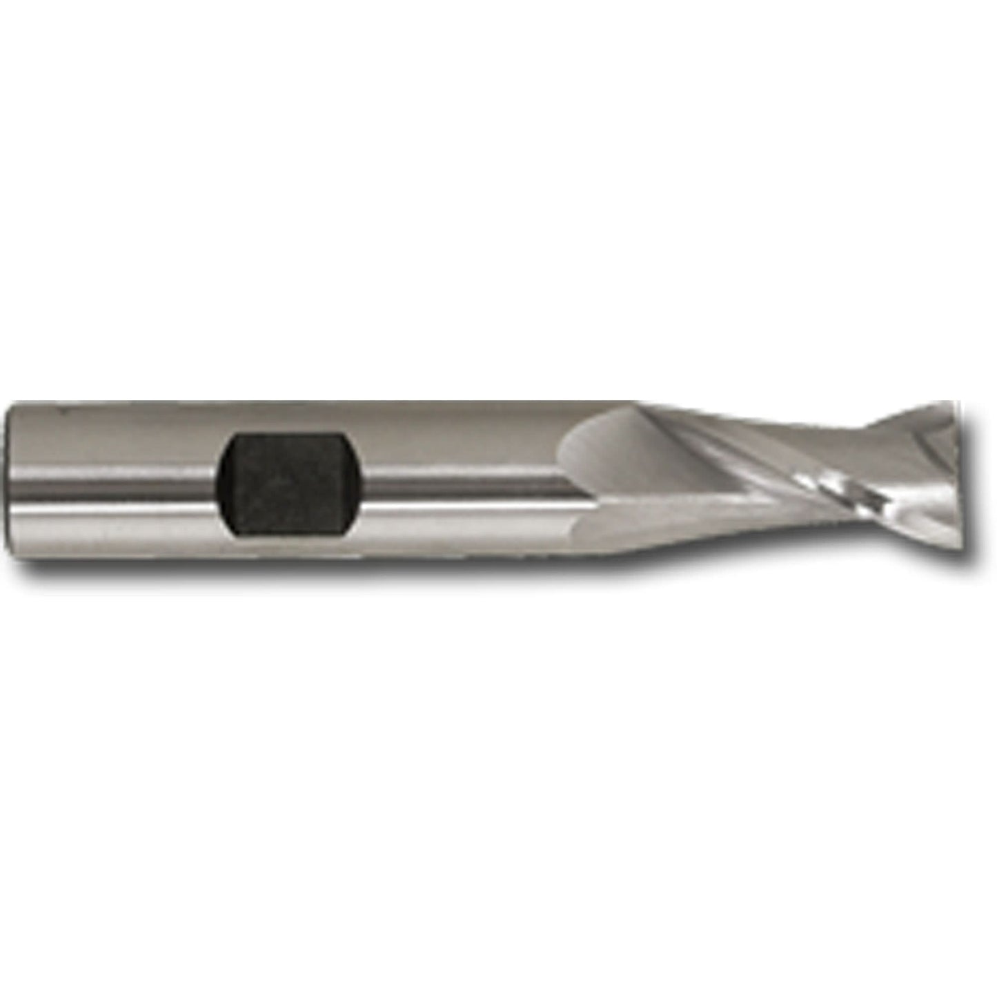 Weldon Shank End Mill For Aluminum, 1/2" Dia., 2 Flutes, High Speed Steel