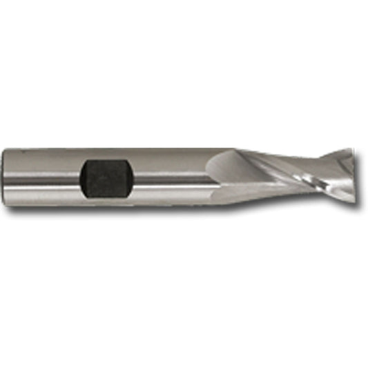 Weldon Shank End Mill For Aluminum, 5/16" Dia., 2 Flutes, High Speed Steel