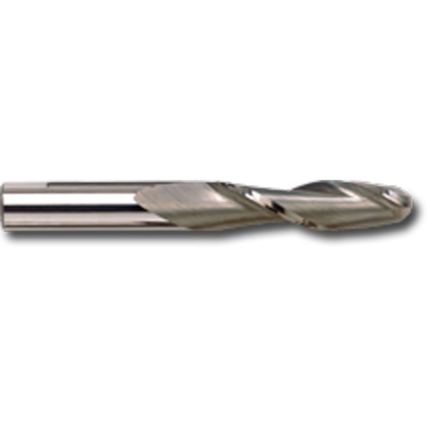 Extra Long Series Ball Nose End Mill For Aluminum, 3/8" Dia., 2 Flutes, High Speed Steel