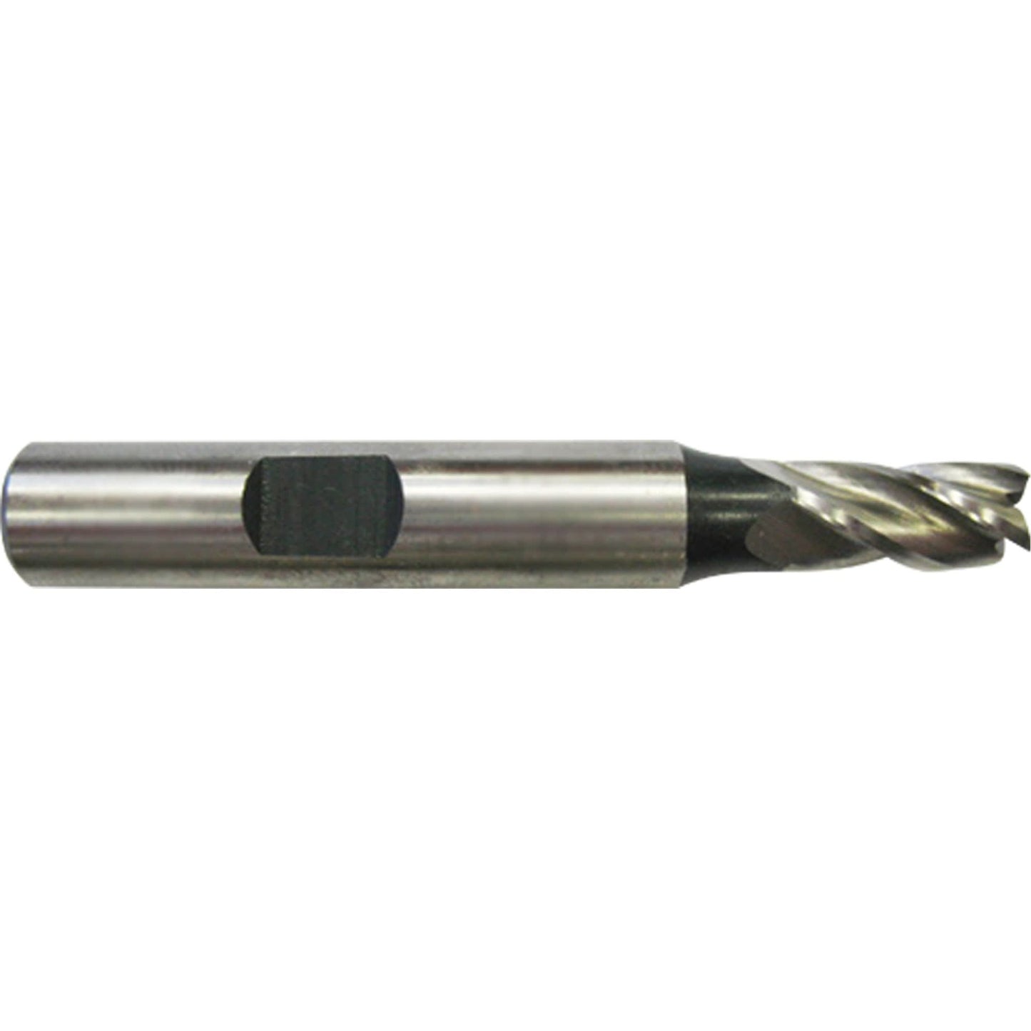 Weldon Shank End Mill, 10 mm Dia., 4 Flutes, High Speed Steel