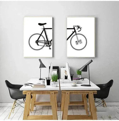 Cadre de vélo décoratif, décoration murale pour la maison