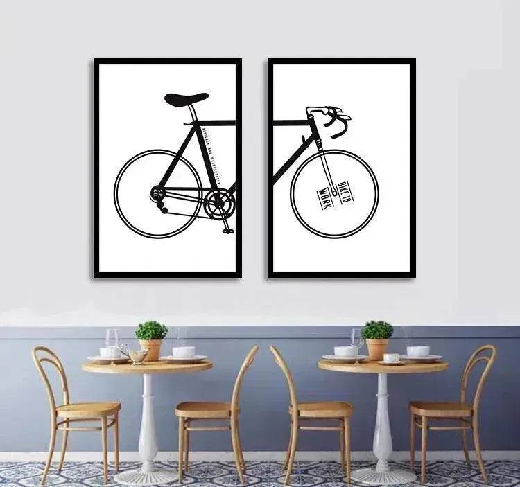 Cadre de vélo décoratif, décoration murale pour la maison