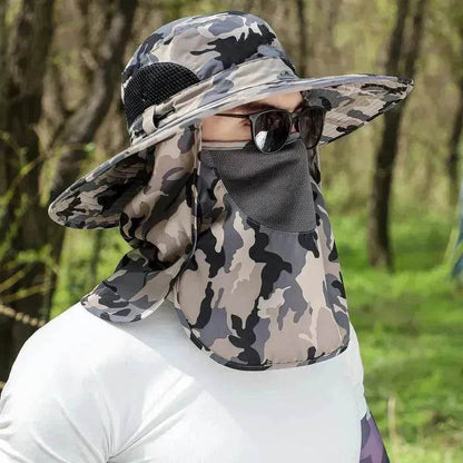 Big Brim Protective Caps Summer Face Cover Sun-proof Mountaineering Bucket Hat
