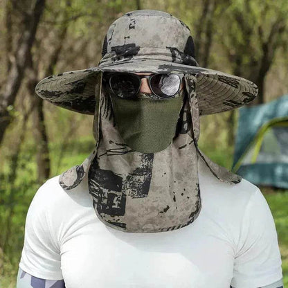 Big Brim Protective Caps Summer Face Cover Sun-proof Mountaineering Bucket Hat