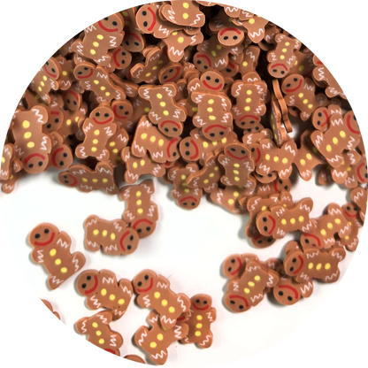 Gingerbread Man Fimo Slices