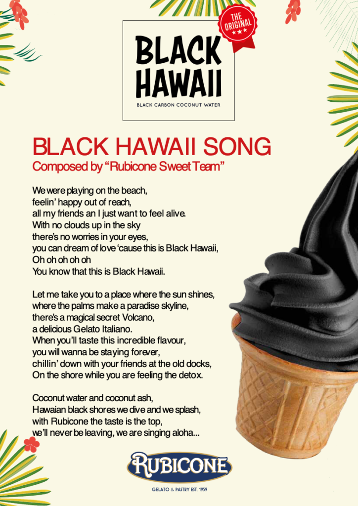 Black Hawaii Ready Base for Gelato & Soft Serve - Case of 8 x 1.45 KG bags - Rubicone Canada - Ships Free Within Canada on Orders Above CAD $199