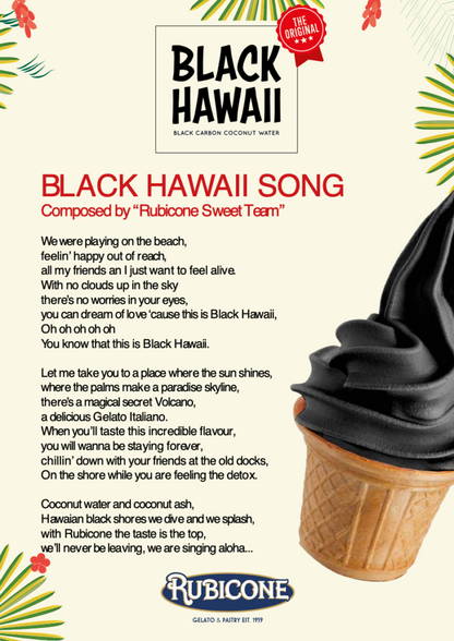 Vegan Black Hawaii Ready Base for Gelato & Soft Serve - Case of 8 x 1.45 KG bags - Rubicone Canada - Ships Free Within Canada on Orders Above CAD $199