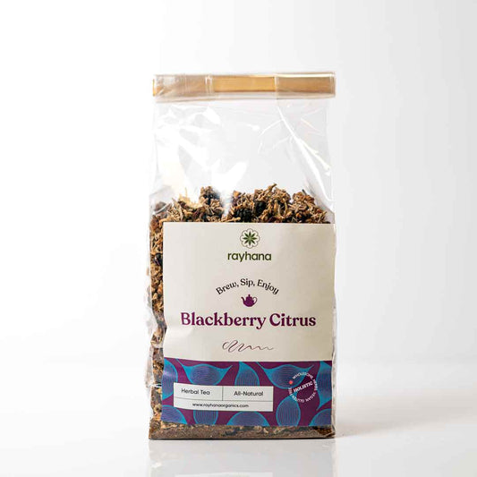 Tisane Mûre-Agrumes – Rayhana Organics – Fleurs de Fruits Séchées