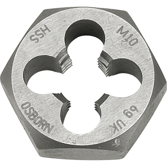 Filière de réparation hexagonale, diamètre 1-3/10 po, filetage 5/8"-14, acier rapide