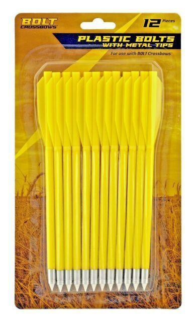 Traits de Carquois d'Arbalète en Plastique avec Embouts Métalliques - Paquet de 12