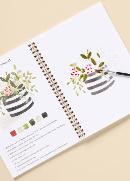 Bouquets Watercolour Workbook