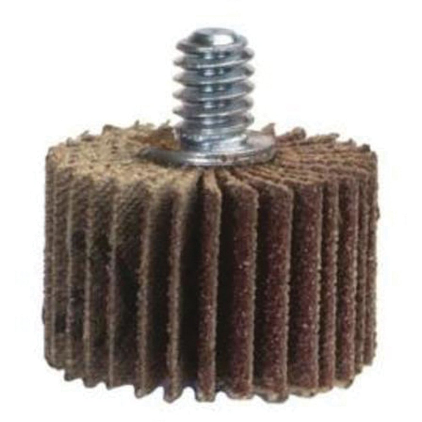 Super Finish Mini Flap Wheel, Aluminum Oxide, 180 Grit, 1" x 1" x 1/4"-20
