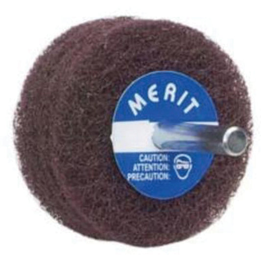Disque en non-tissé Abrasotex, 4 po de diamètre, grain très fin, oxyde d'aluminium