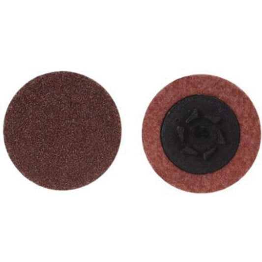 Quick-Change Cloth Disc, 1" Dia., 50 Grit, Aluminum Oxide