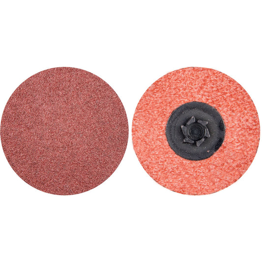 Quick-Change Cloth Disc, 2" Dia., 180 Grit, Aluminum Oxide
