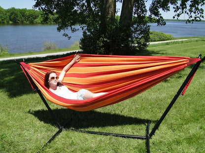 Deluxe Brazilian Double Hammock with Universal Stand