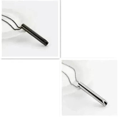 Breathing Necklace Adjustable Breathing Relieve Pressure Ornament Stainless Steel Decompression Jewelry