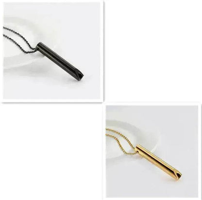 Breathing Necklace Adjustable Breathing Relieve Pressure Ornament Stainless Steel Decompression Jewelry