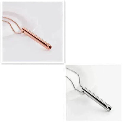 Breathing Necklace Adjustable Breathing Relieve Pressure Ornament Stainless Steel Decompression Jewelry